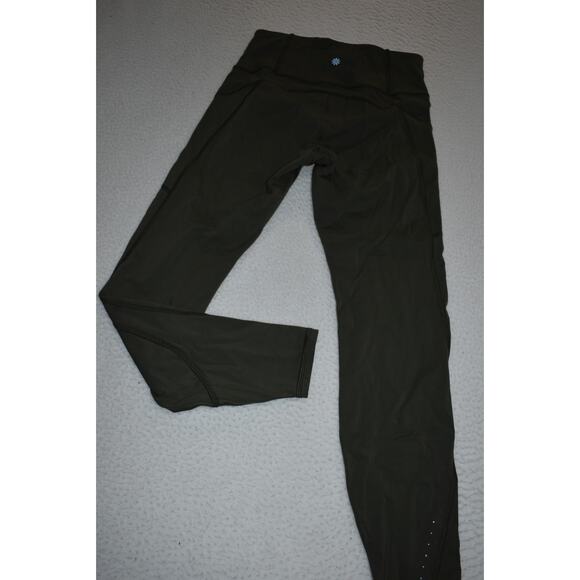 Athleta Leggings Pants Womens Size Small Gym Workout Green Purple Nylon Blend - Picture 6 of 6